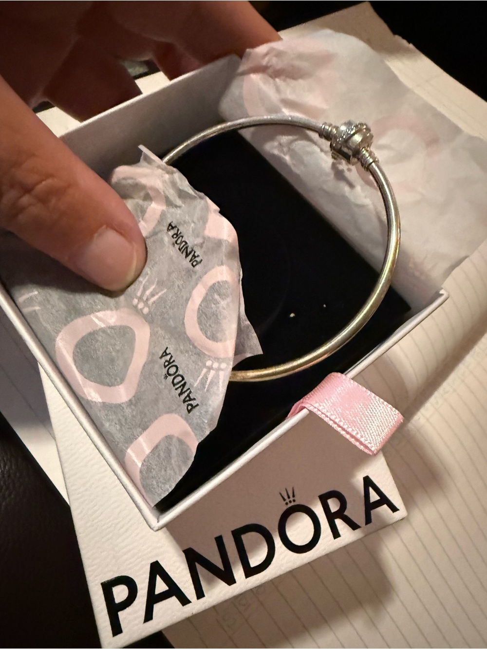 Pandora Silver Round Bangle Bracelet